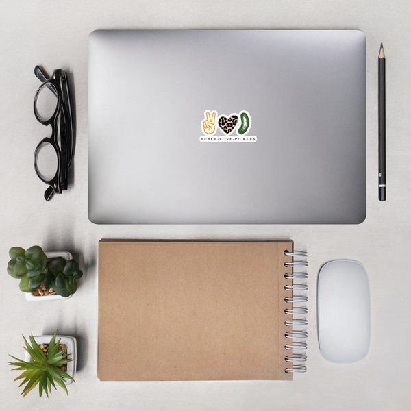 PEACE-LOVE PICKLES Bubble-free stickers