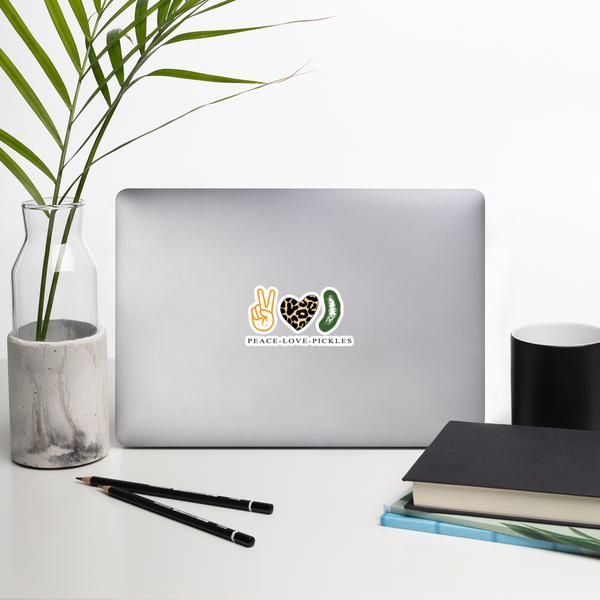PEACE-LOVE PICKLES Bubble-free stickers