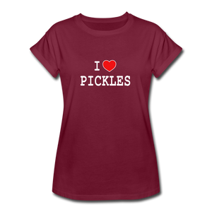 I ❤️ Pickles | Black/Maroon - burgundy