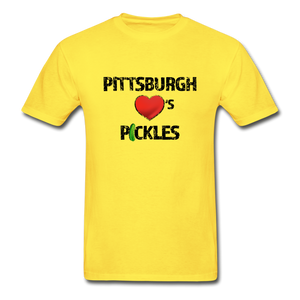 Pittsburgh ❤️'s Pickles | Men's T Shirt - yellow