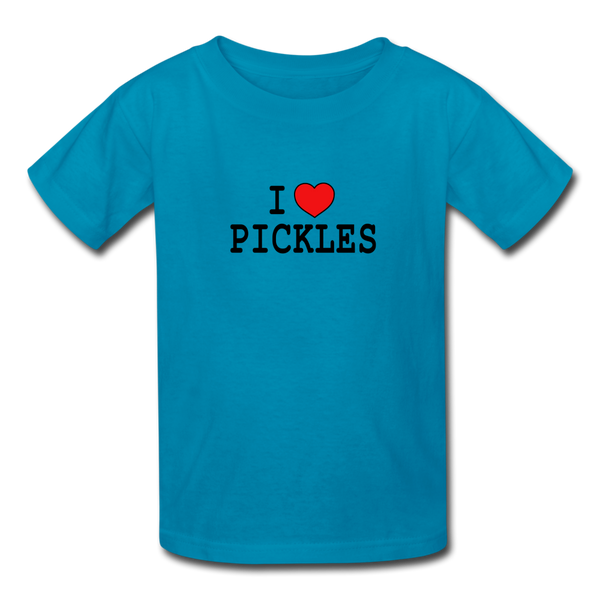 Kids' I ❤️ Pickles 2 | Multiple Colors - turquoise