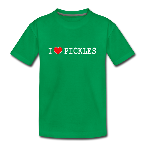 Kids' I ❤️ Pickles | Multiple Colors - kelly green