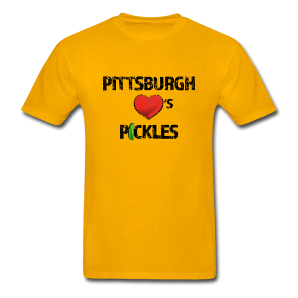 Pittsburgh ❤️'s Pickles | Men's T Shirt - gold