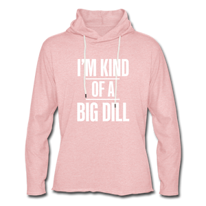 "Big Dill" PINK Light Ladies Hoodie - cream heather pink