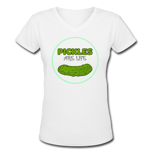 Pickles Are Life - V Neck - white