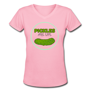 Pickles Are Life - V Neck - pink