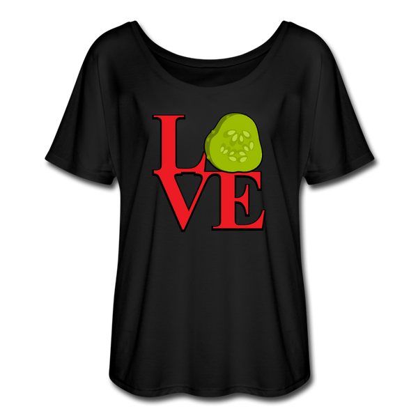 Women’s Flowy LOVE T-Shirt - black