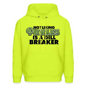 Not Liking Pickles Men's Hoodie - safety green